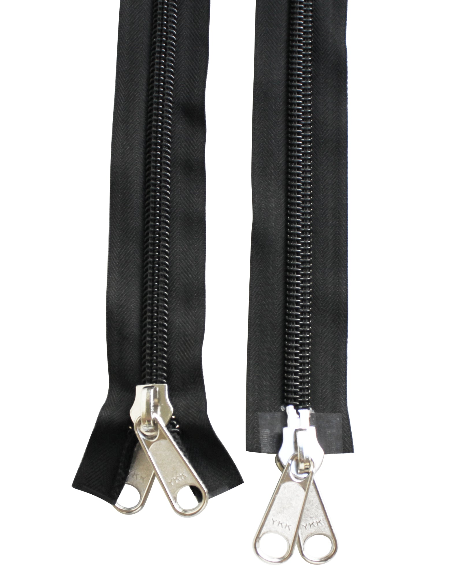 Blixtlås Spiral 10mm Tvåvägs Delbart Svart - 5m