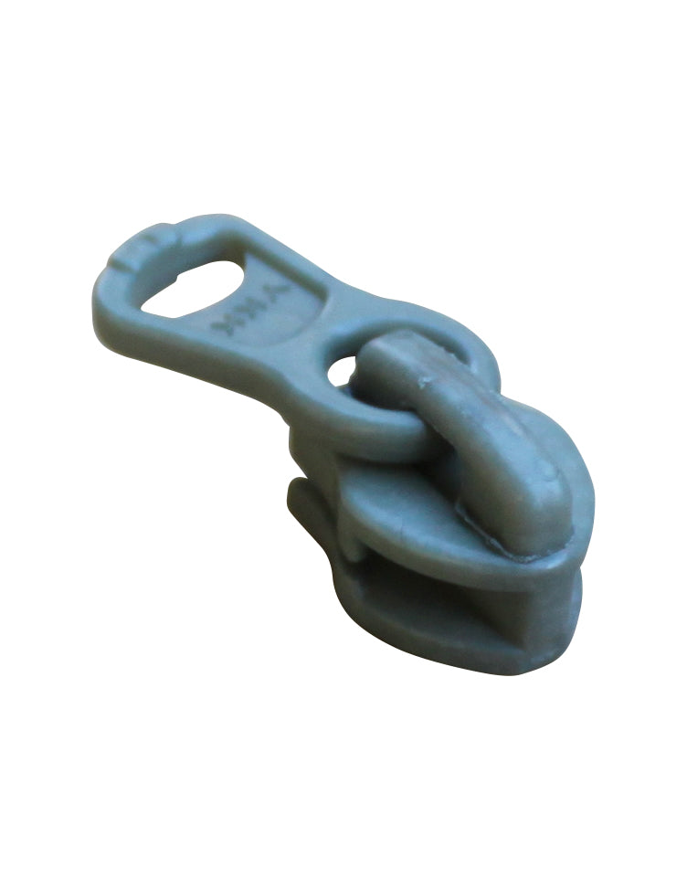 YKK Löpare - 6mm Spiral Enkel Plast Grå