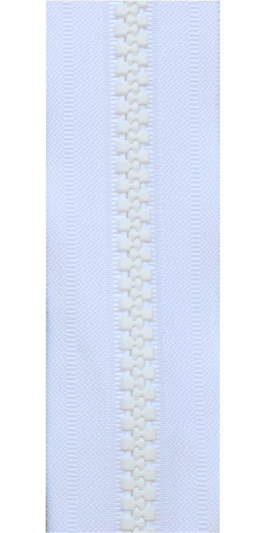 Blixtlås Tagg 10mm Löpmeter Vit