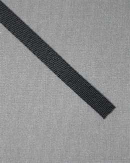 Webbingband polyester - 12mm Svart (Tunt)
