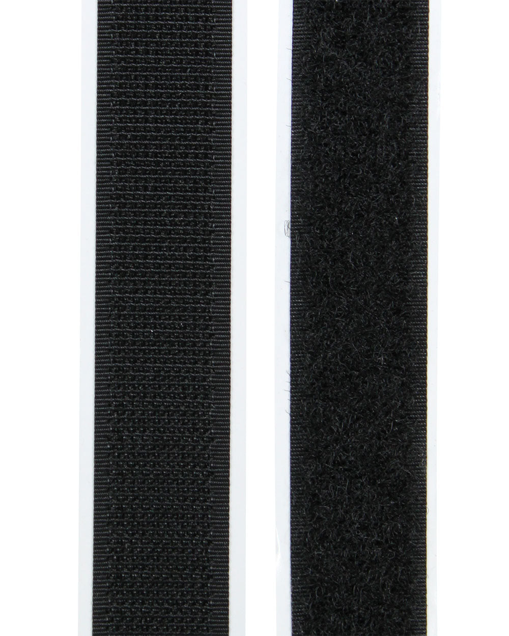 Kardborre Svart 20 mm Självhäftande, Hård