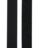 Kardborre Svart 20 mm Självhäftande, Hård