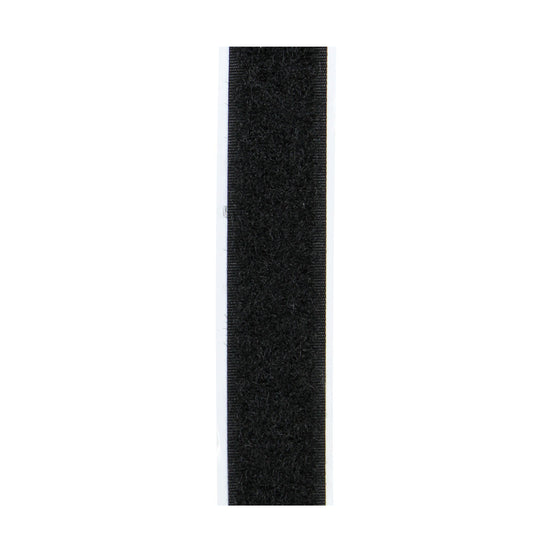 Kardborre 20 mm Självhäftande Svart Mjuk