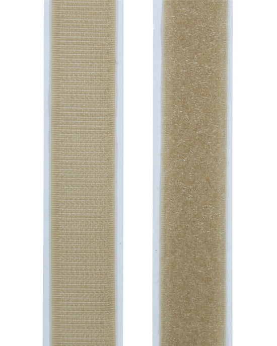 Kardborre Beige Mjuk 20 mm Självhäftande