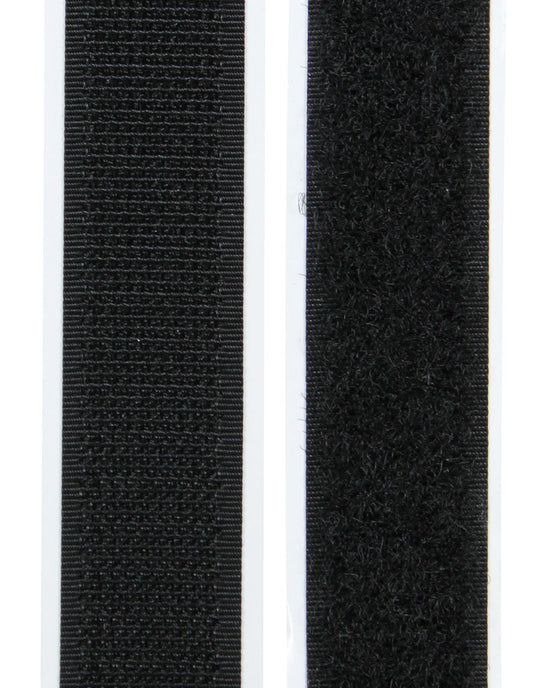 Kardborre Svart Mjuk 30 mm Självhäftande