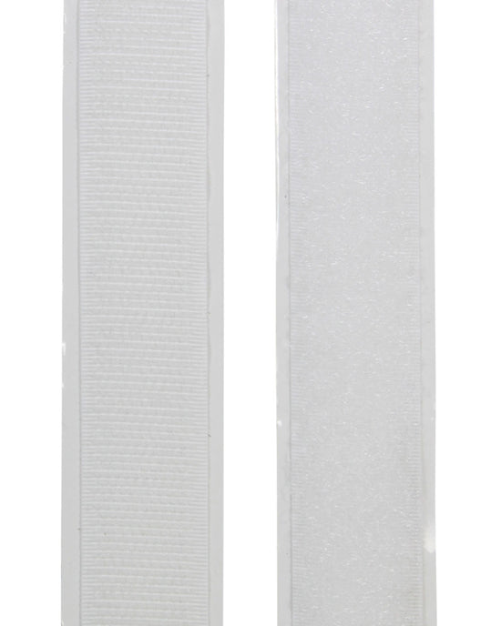 Kardborre Vit Mjuk 30 mm Självhäftande