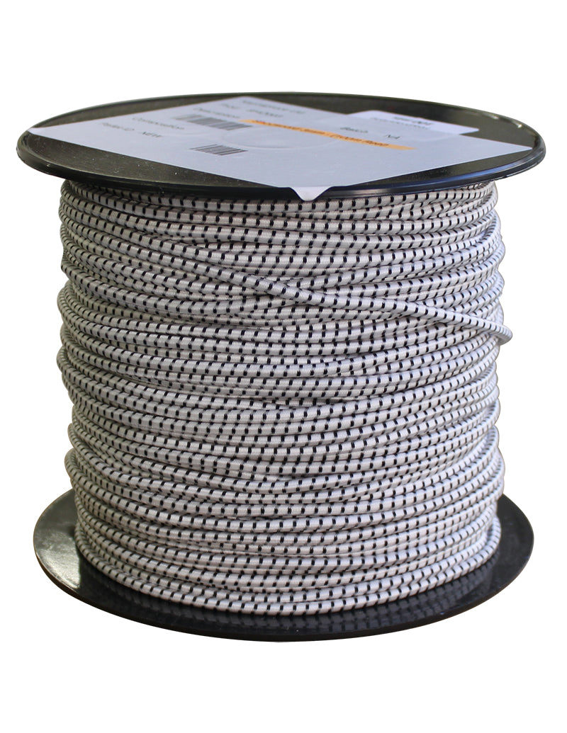 Gummicord 3 mm Vit/Svart