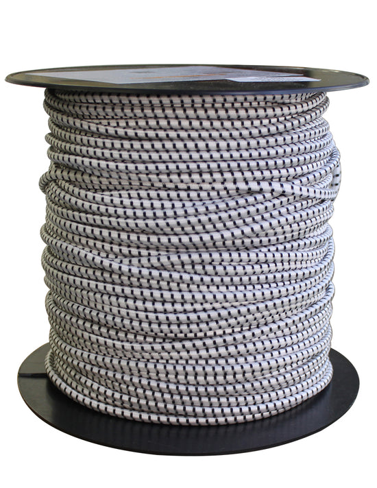 Gummicord 4 mm Vit/Svart