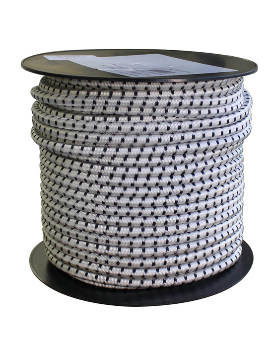 Gummicord 6 mm Vit/Svart