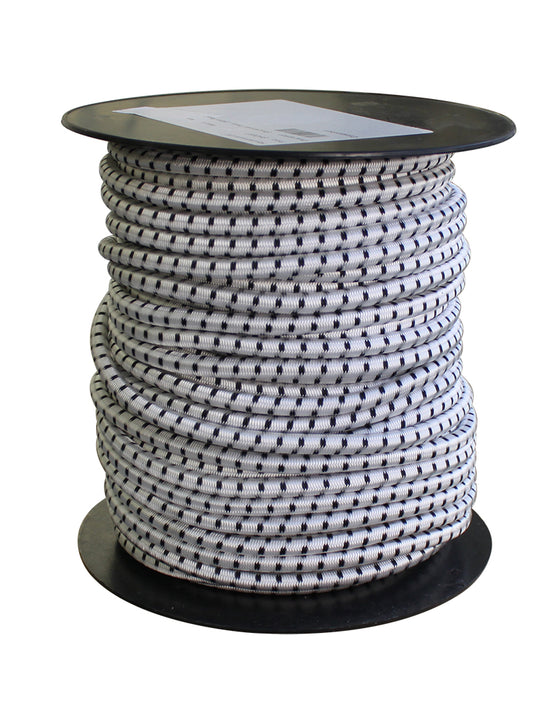 Gummicord 7 mm Vit/Svart