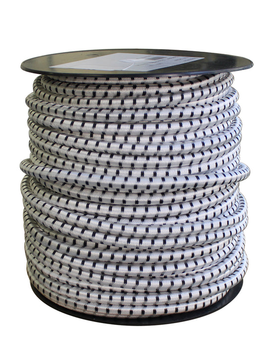 Gummicord 8 mm Vit/svart