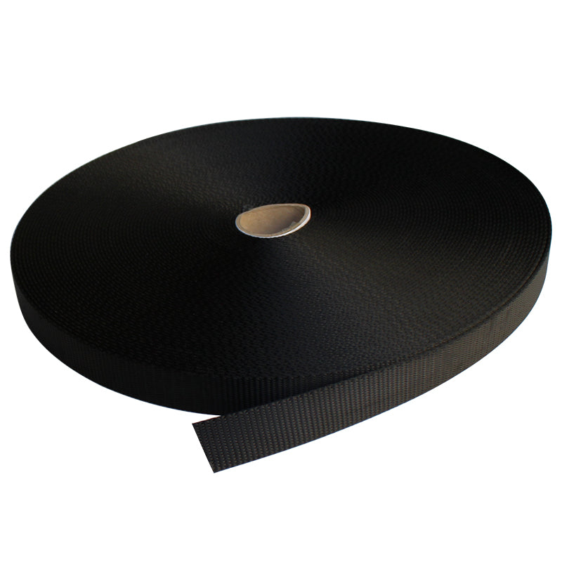 Polyesterband Polyester - 25mm Svart (Heavy)