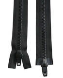 Blixtlås Tagg 10mm Tvåvägs Delbart Svart- 4m