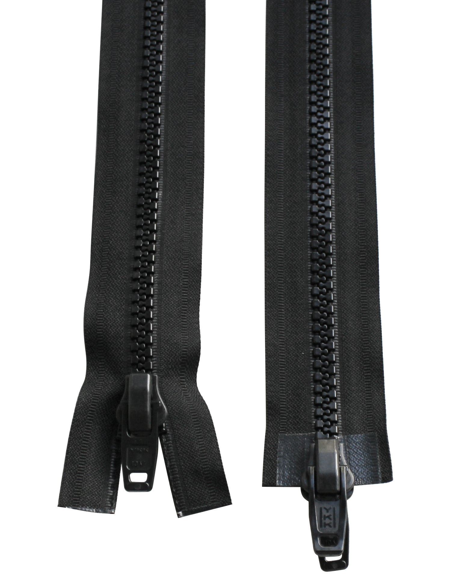 Blixtlås Tagg 10mm Tvåvägs Delbart Svart- 4m