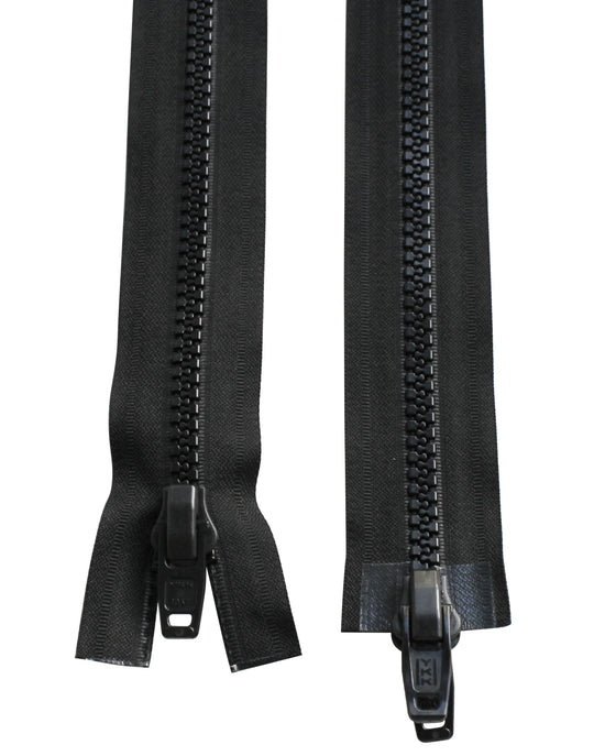 Blixtlås Tagg 10mm Tvåvägs Delbart Svart- 6m