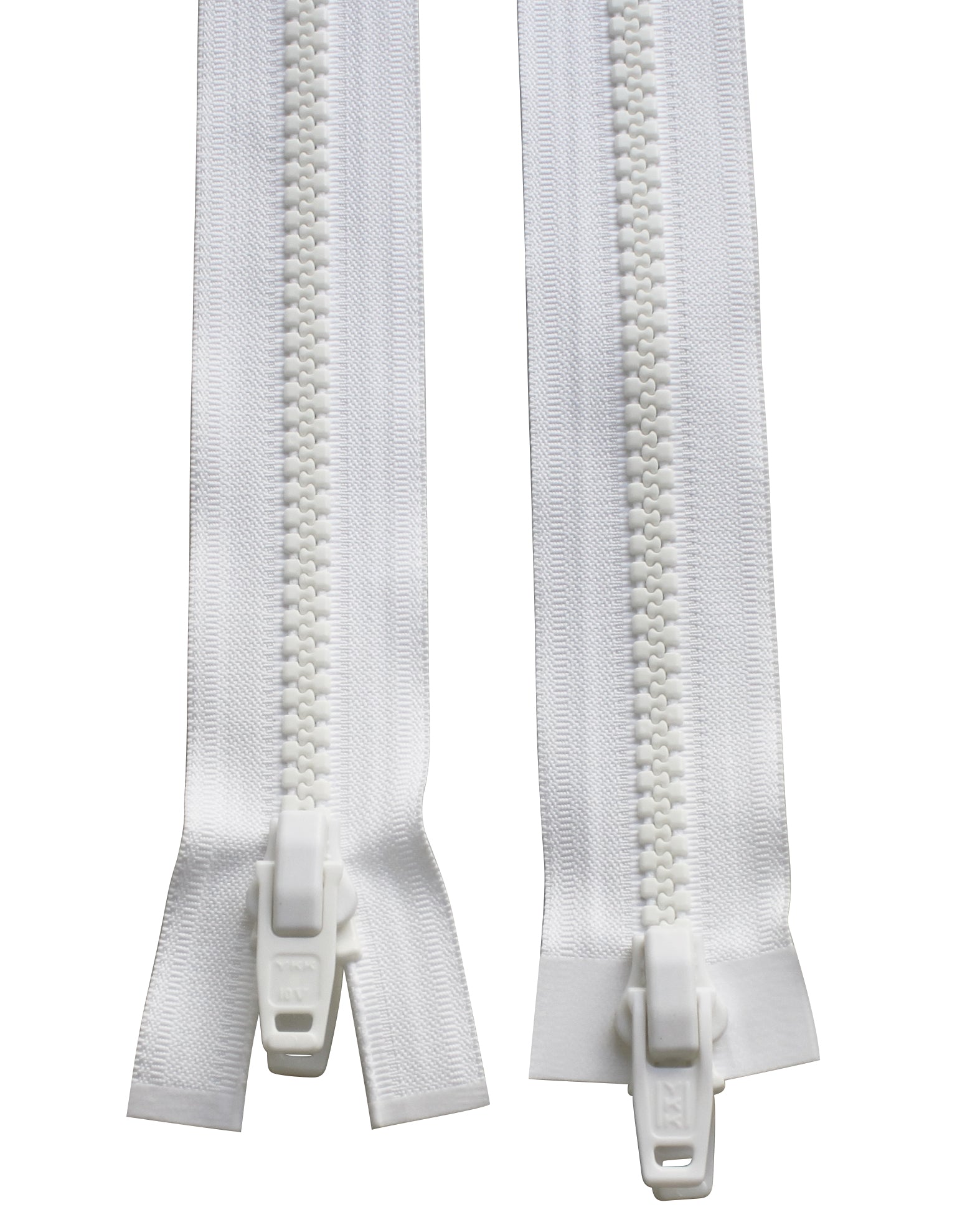 Blixtlås Tagg 10mm Tvåvägs Delbart Vit- 7m