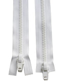 Blixtlås Tagg 10mm Tvåvägs Delbart Vit- 2,5m