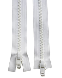 Blixtlås Tagg 10mm Tvåvägs Delbart Vit- 6m