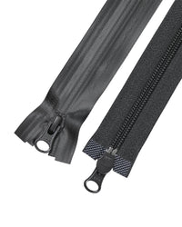 Blixtlås Spiral Delb Vattentät Matt Tvåväg 6mm  80cm - SVART