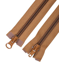 Spiral Tvåväg Blixtlås 6mm 80cm BRUN