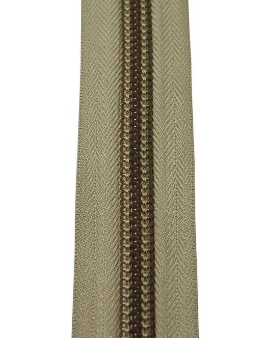 Blixtlås Spiral 10mm Löpmeter Beige