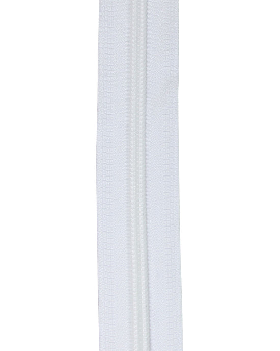 Blixtlås Spiral 6mm Löpmeter Vit