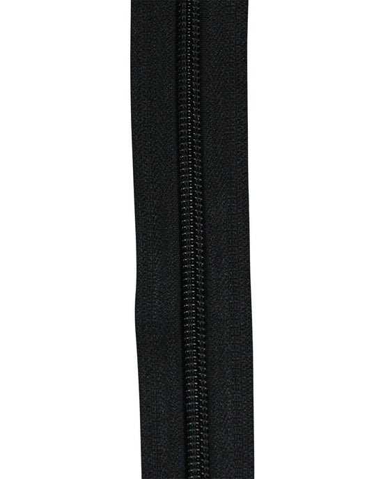 Blixtlås Spiral 6mm Löpmeter Svart