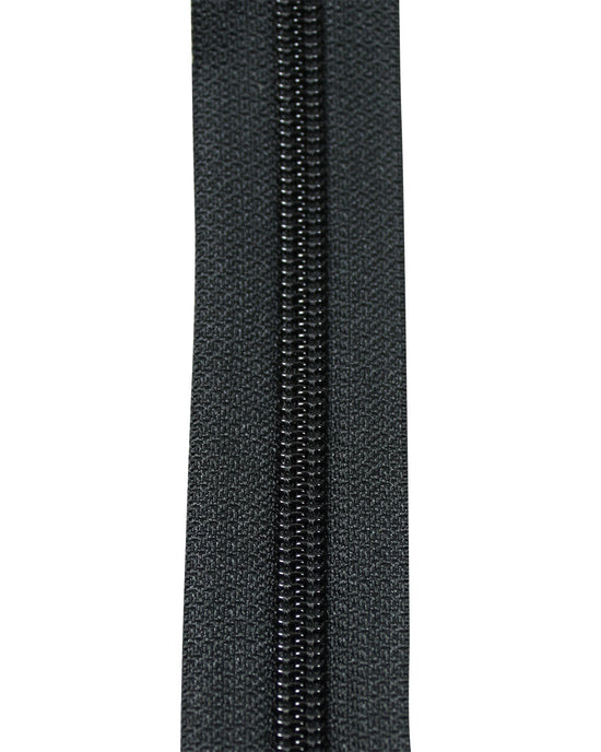 Blixtlås Spiral 8mm Löpmeter Svart