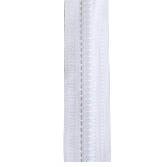 Blixtlås Tagg 8mm Löpmeter Vit