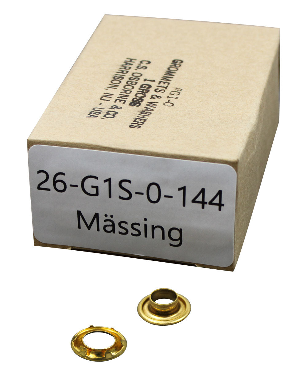 Öljetter Grommets refill strl. 0, 144 st Mässing