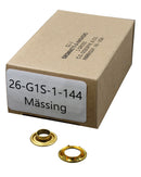 Öljetter Grommets refill strl. 1, 144 st Mässing