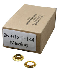 Öljetter Grommets refill strl. 1, 144 st Mässing