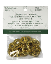 Öljetter grommets refill strl. 1, 24st Mässing