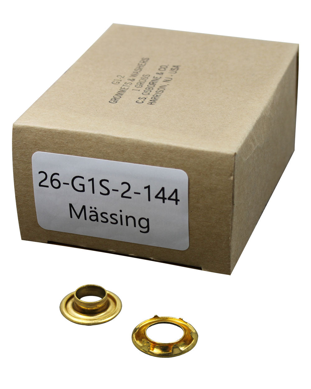 Öljetter Grommets refill strl. 2, 144 st Mässing