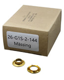 Öljetter Grommets refill strl. 2, 144 st Mässing