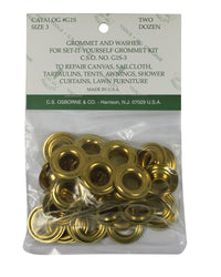 Öljetter grommets refill strl. 3, 24 st Mässing