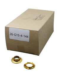 Öljetter grommets refill strl. 4, 144st, Mässing