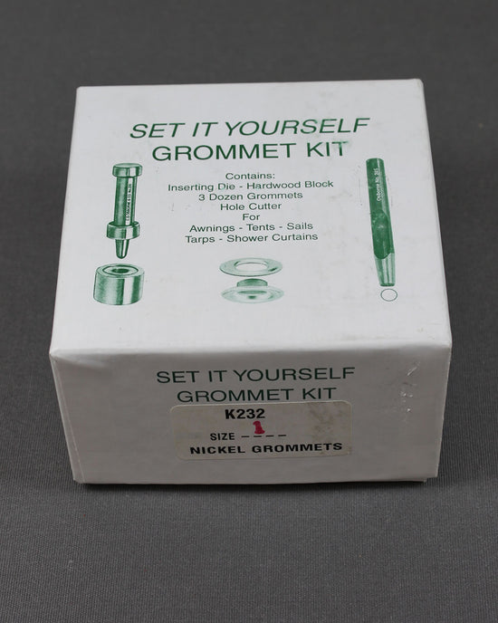 Öljettset i låda, förnicklade, storlek 0