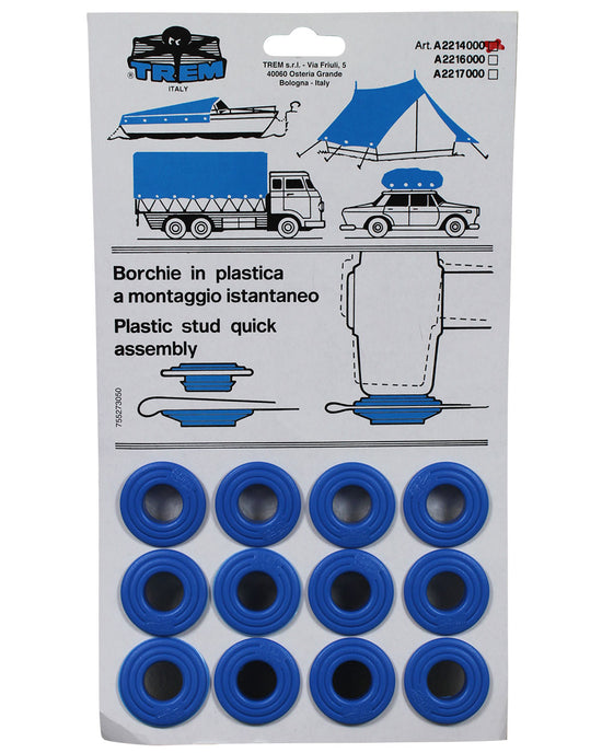 Öljett i plast Blå