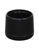 Plastfot Utvändig 22mm Svart