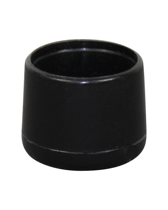 Plastfot Utvändig 22mm Svart