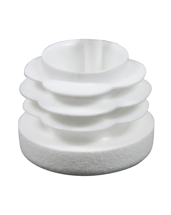 Plastfot Invändig 22mm Vit