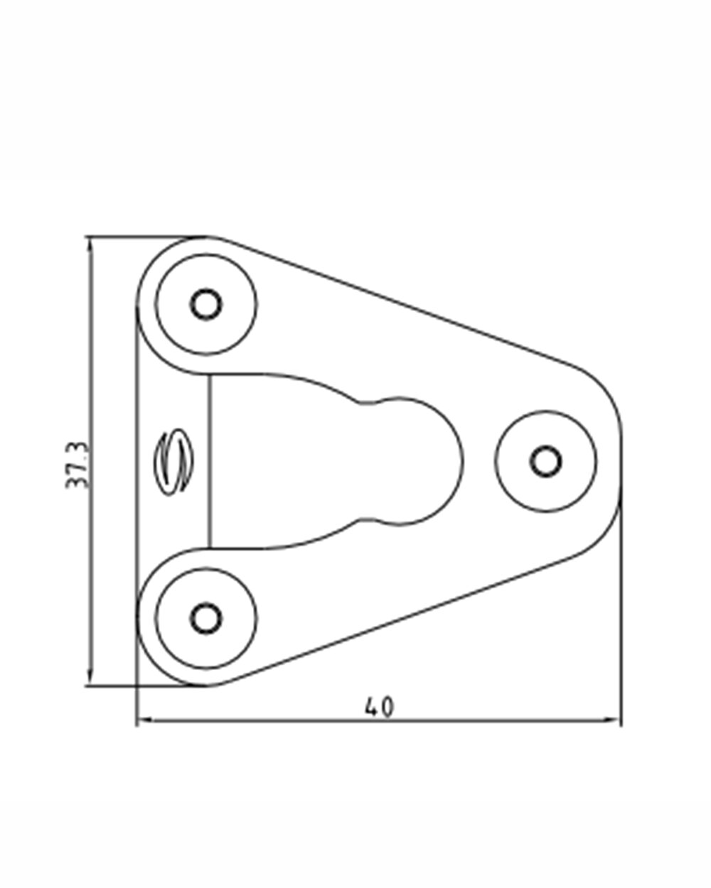 Fäste universal YKK, 2 delar komplett