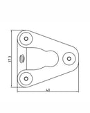 Fäste universal YKK, 2 delar komplett