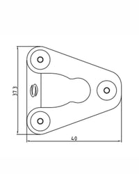 Fäste universal YKK, 2 delar komplett