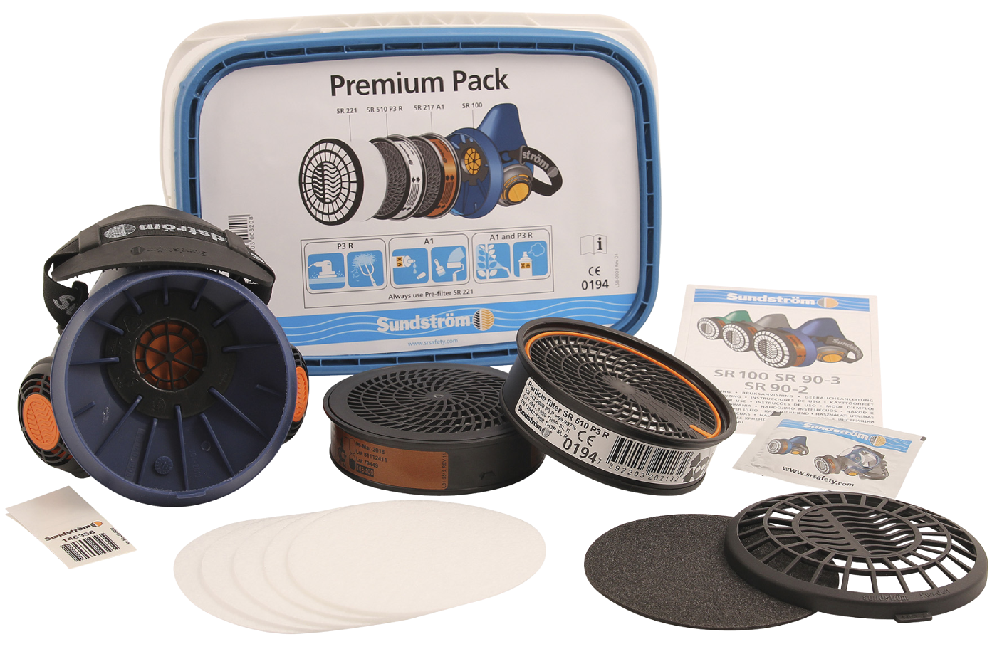 Sundström - Halvmask Komplett kit