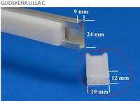 Skena C plastprofil 50cm