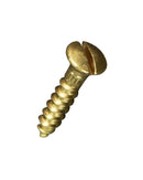 Träskruv Mässing Kullerförsänkt med Spårskalle 4,0mmx20mm