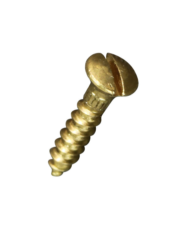 Träskruv Mässing Kullerförsänkt med Spårskalle 4,0mmx20mm