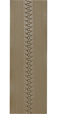 Taggblixtlås 10mm Löpmeter Beige